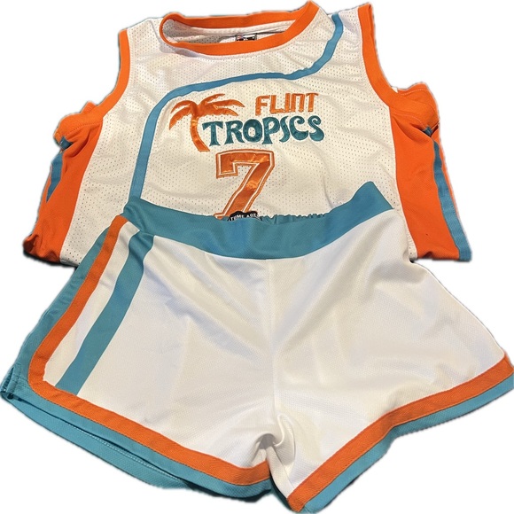 Flint Tropics Coffee Black #7 Jersey- Size XL - Molpe Athletic. Inc Sz S short. - Picture 3 of 7